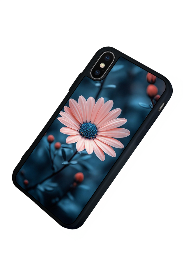 iPhone X/ XS Uyumlu Cicek Tasarımlı Glossy Premium Kılıf