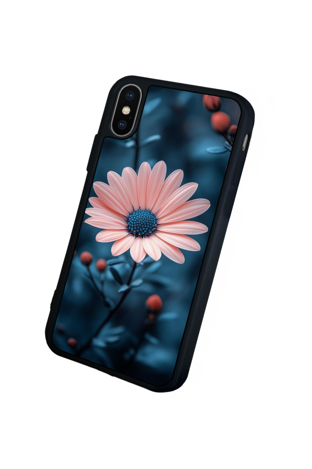 iPhone X/ XS Uyumlu Cicek Tasarımlı Glossy Premium Kılıf