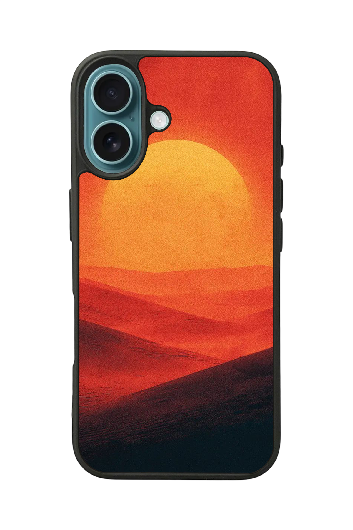 iPhone 16 Plus Uyumlu Güneş Tasarımlı Glossy Premium Kılıf