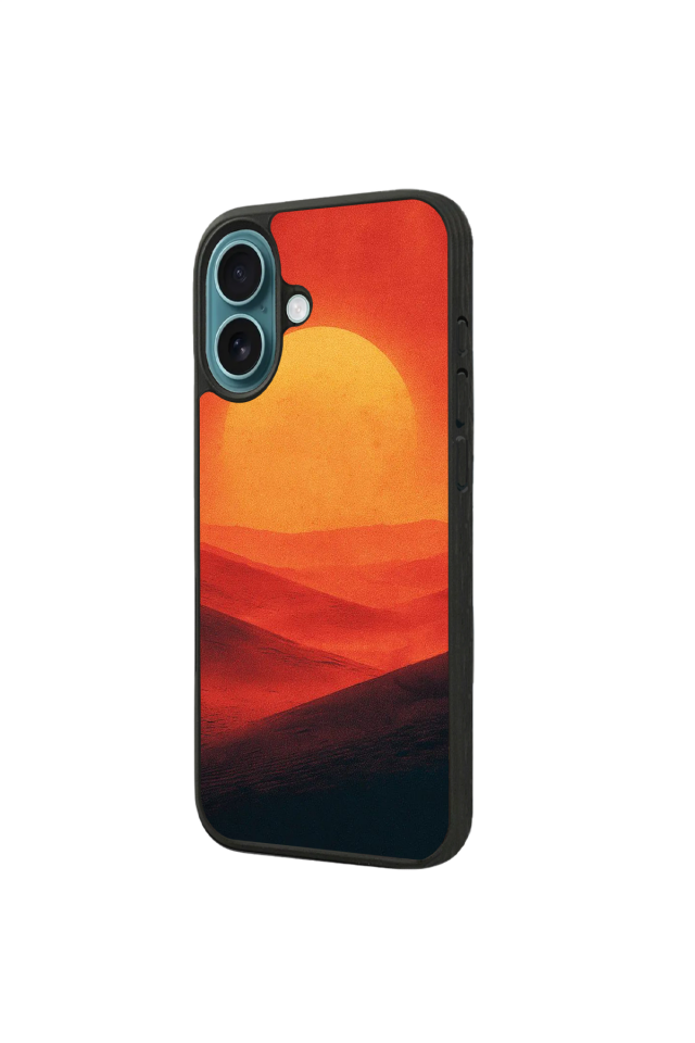 iPhone 16 Plus Uyumlu Güneş Tasarımlı Glossy Premium Kılıf