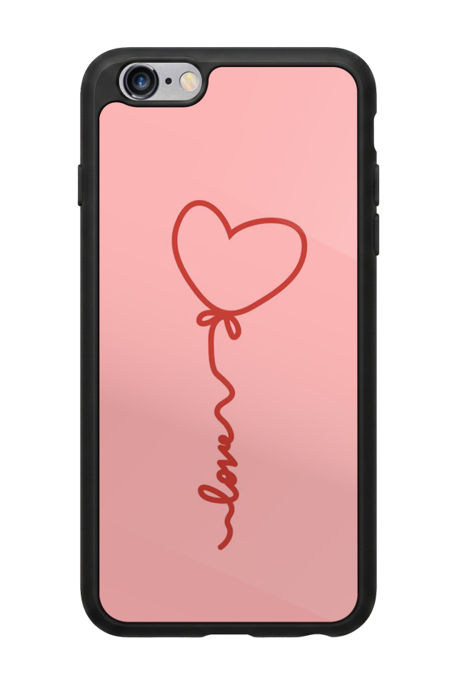 iPhone 6 Plus Uyumlu Kalp Love Tasarımlı Glossy Premium Kılıf