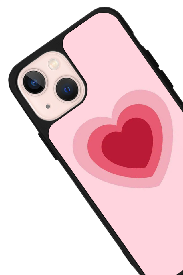 iPhone 13 Mini Uyumlu Kalp Love Tasarımlı Glossy Premium Kılıf