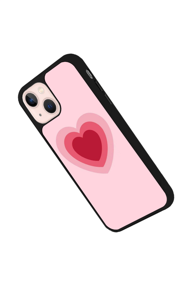 iPhone 13 Mini Uyumlu Kalp Love Tasarımlı Glossy Premium Kılıf