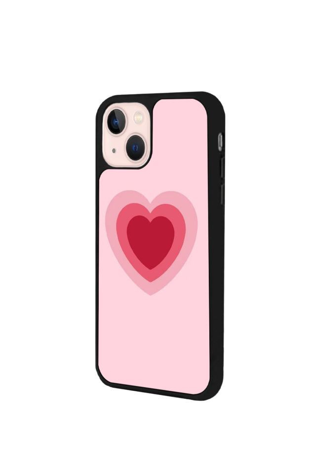 iPhone 13 Mini Uyumlu Kalp Love Tasarımlı Glossy Premium Kılıf