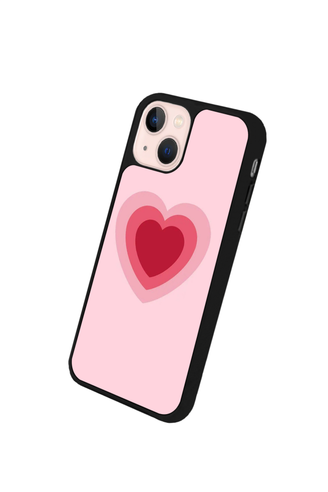 iPhone 13 Mini Uyumlu Kalp Love Tasarımlı Glossy Premium Kılıf