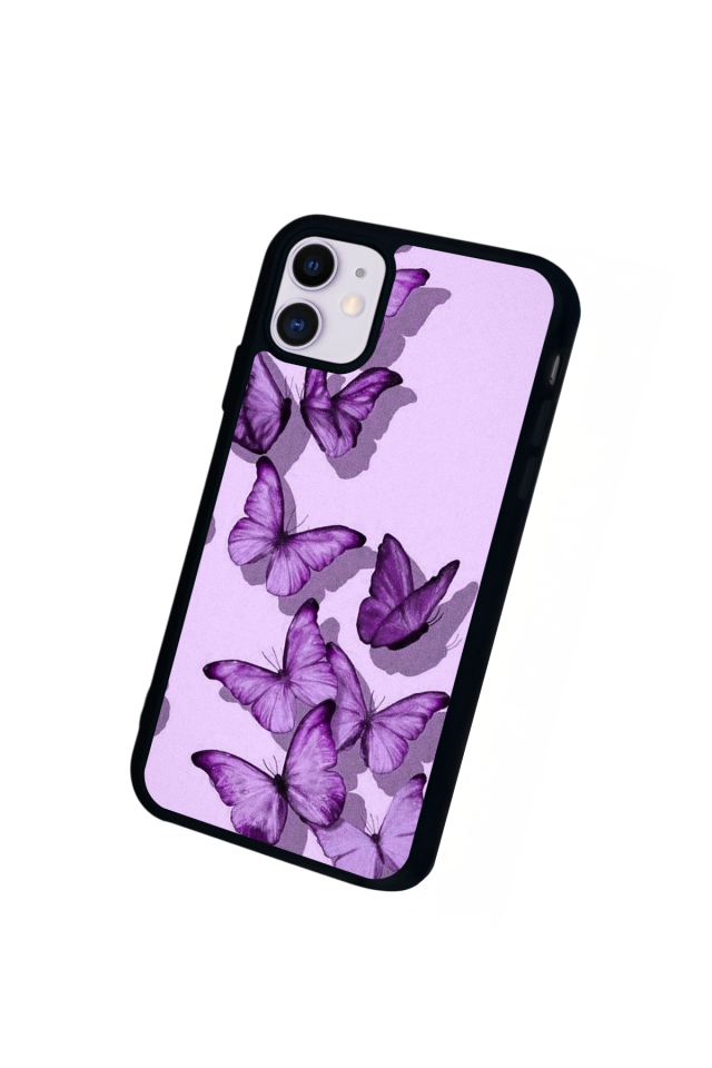iPhone 11 Uyumlu Kelebek Tasarımlı Glossy Premium Kılıf