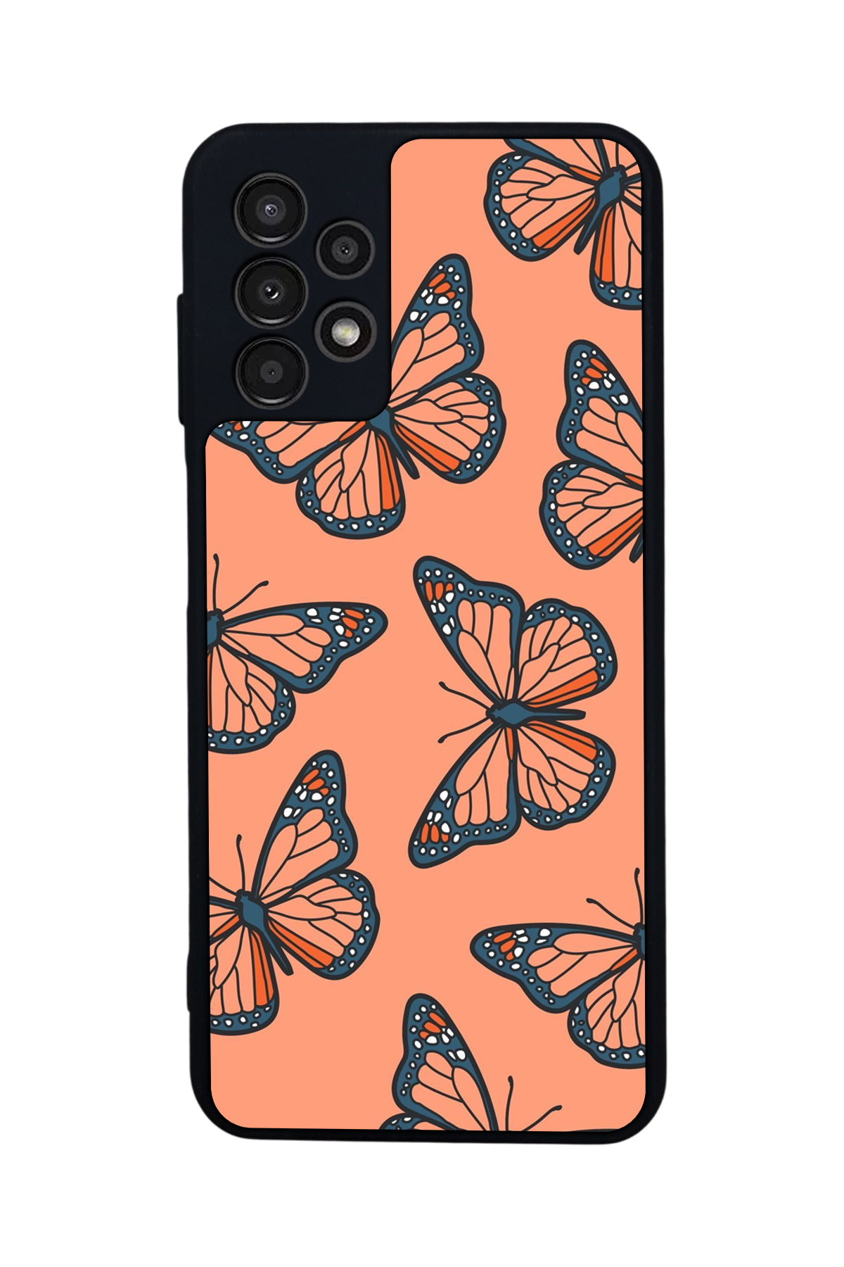 Samsung Galaxy A13 Uyumlu Kelebek Tasarımlı Glossy Premium Kılıf