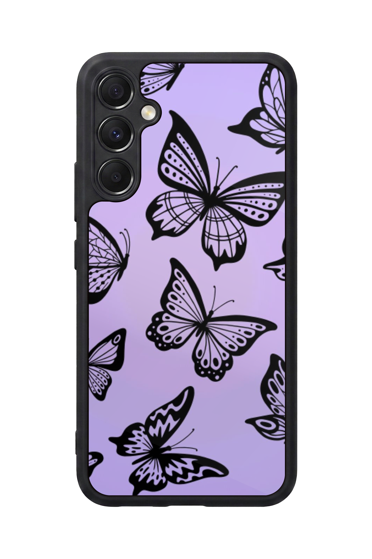Samsung Galaxy M34 Uyumlu Kelebek Tasarımlı Glossy Premium Kılıf