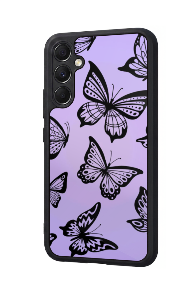 Samsung Galaxy M34 Uyumlu Kelebek Tasarımlı Glossy Premium Kılıf