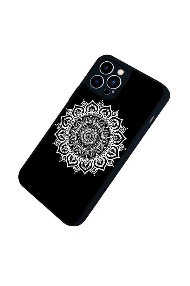 iPhone 12 Pro Max Uyumlu Mandala Tasarımlı Glossy Premium Kılıf