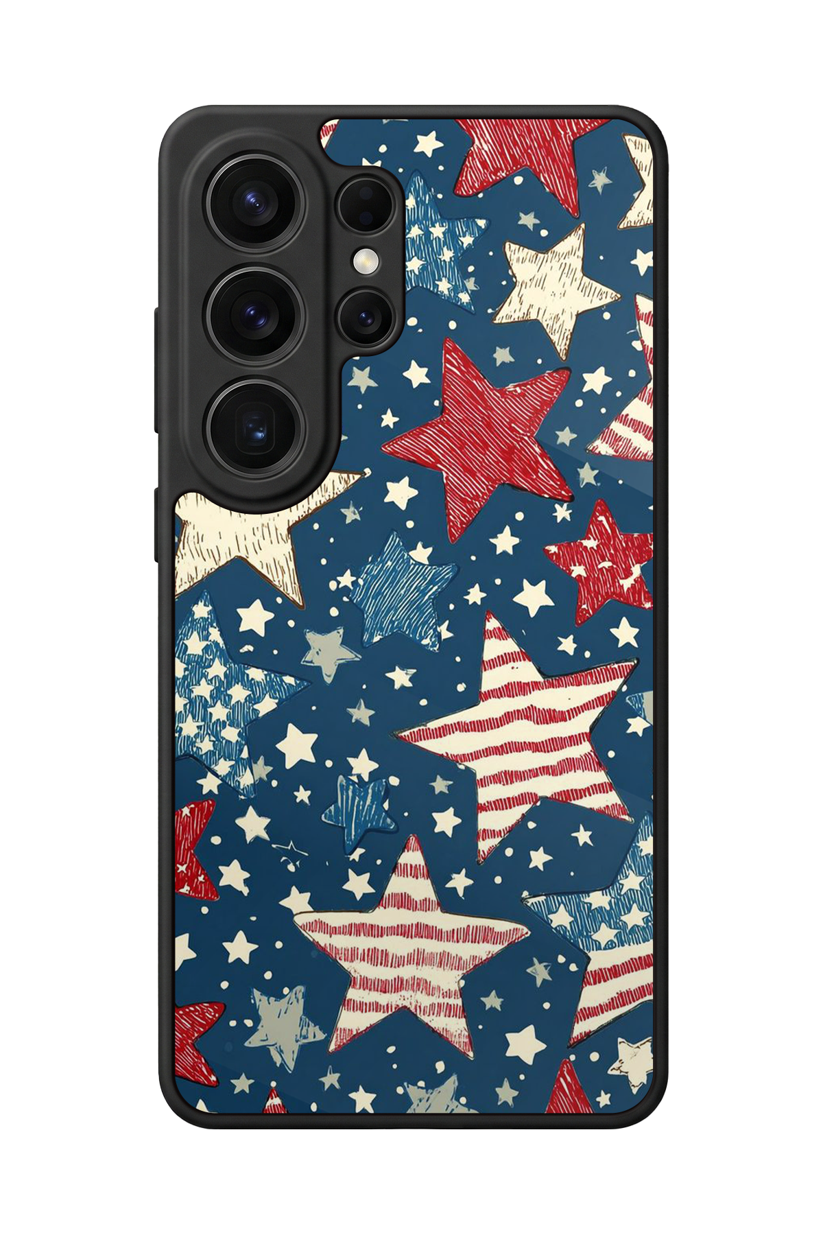 Samsung Galaxy S26 Ultra Uyumlu Retro Yildizlar Tasarımlı Glossy Premium Kılıf