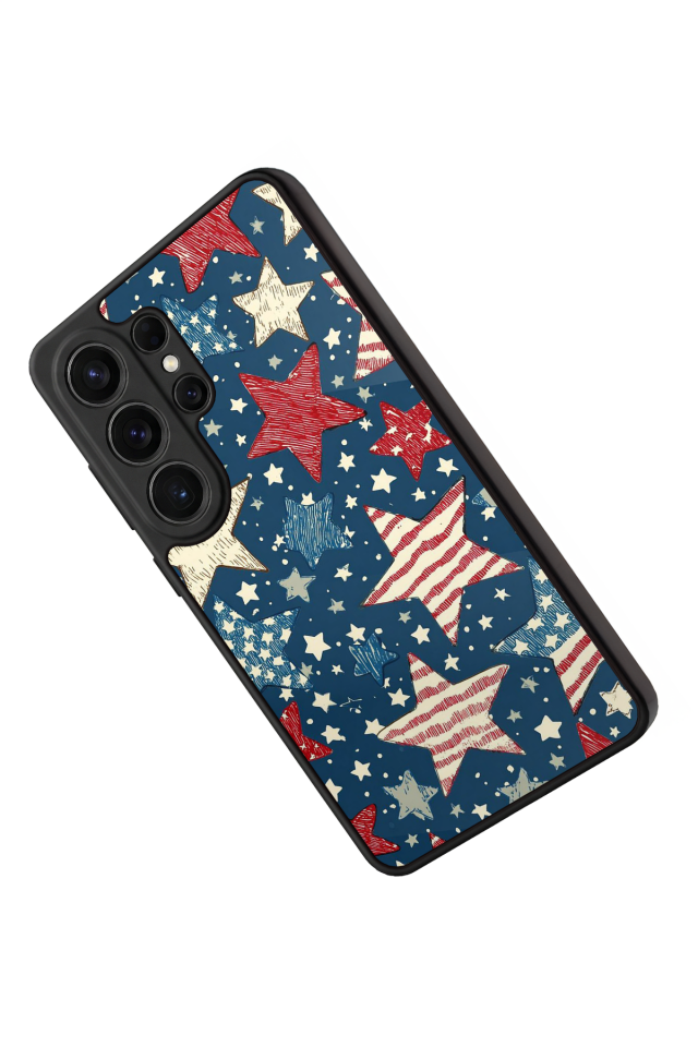 Samsung Galaxy S26 Ultra Uyumlu Retro Yildizlar Tasarımlı Glossy Premium Kılıf