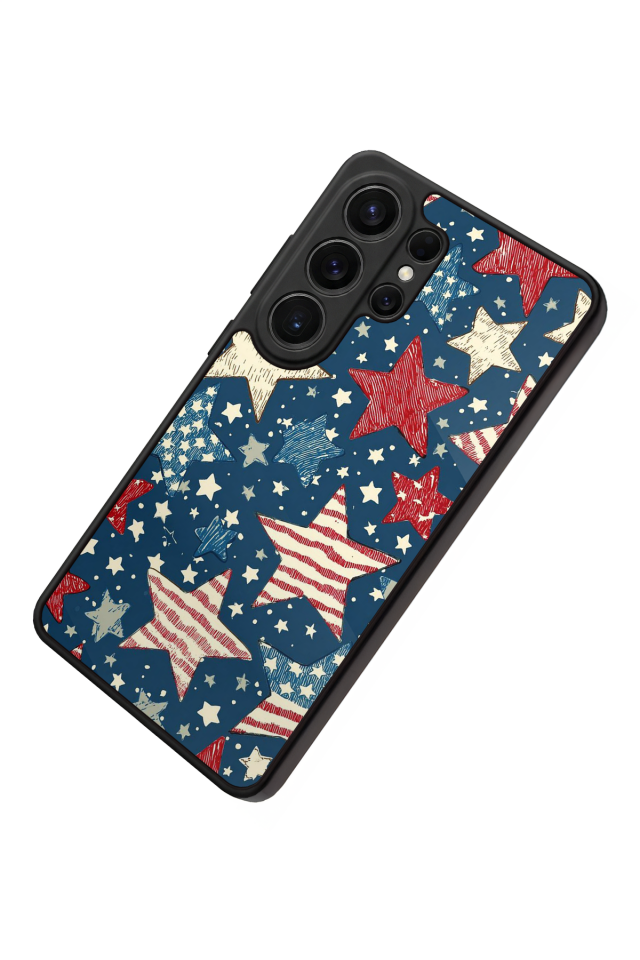 Samsung Galaxy S26 Ultra Uyumlu Retro Yildizlar Tasarımlı Glossy Premium Kılıf