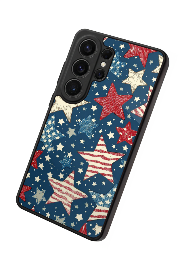 Samsung Galaxy S26 Ultra Uyumlu Retro Yildizlar Tasarımlı Glossy Premium Kılıf
