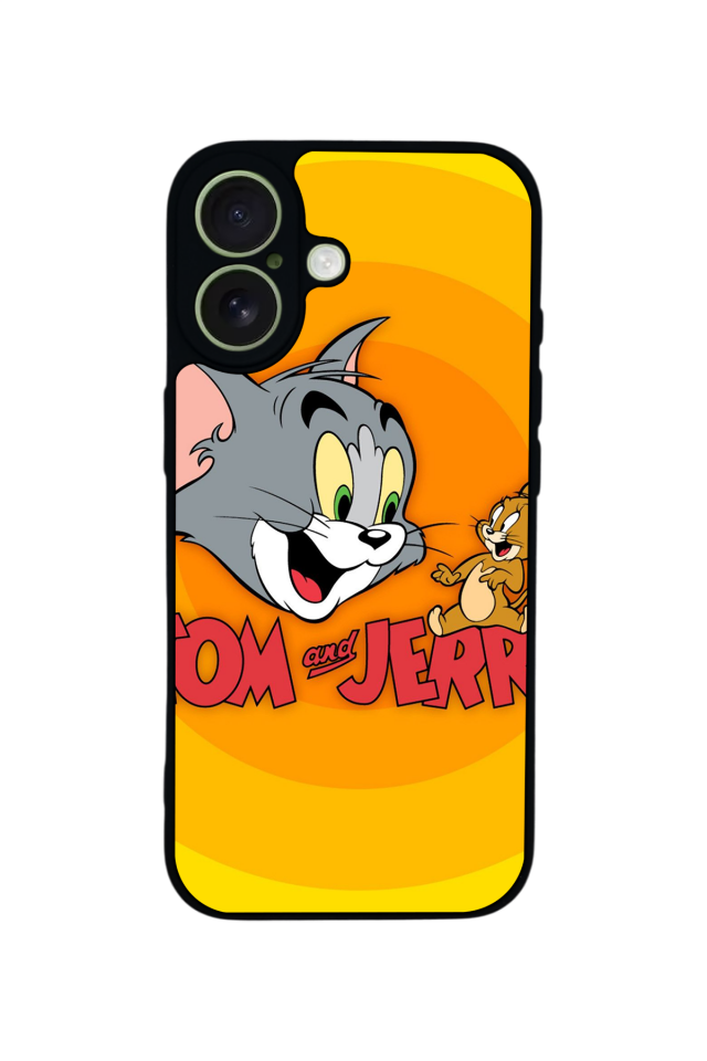 iPhone 17 Uyumlu Tom And Jerry Tasarımlı Glossy Premium Kılıf