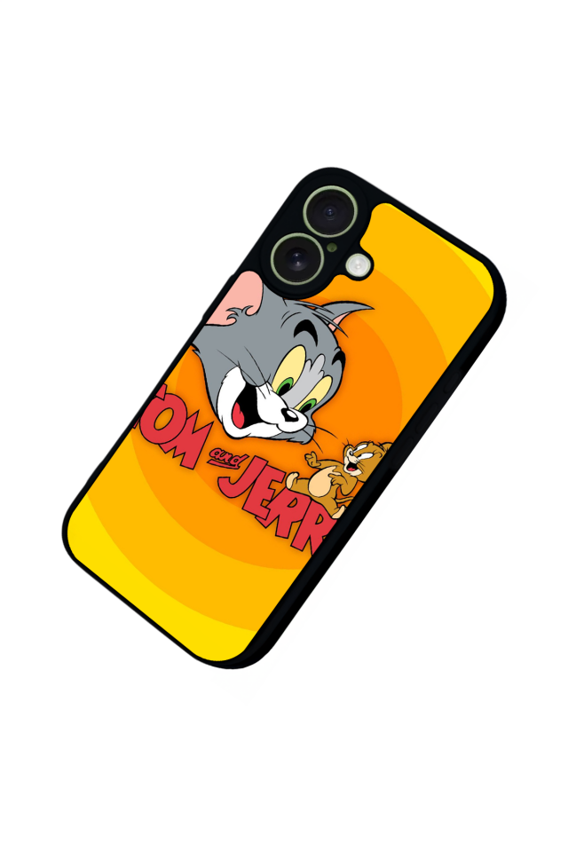 iPhone 17 Uyumlu Tom And Jerry Tasarımlı Glossy Premium Kılıf