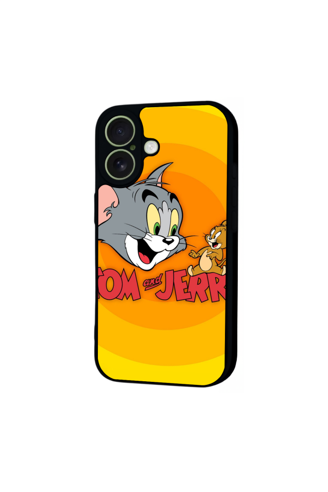 iPhone 17 Uyumlu Tom And Jerry Tasarımlı Glossy Premium Kılıf