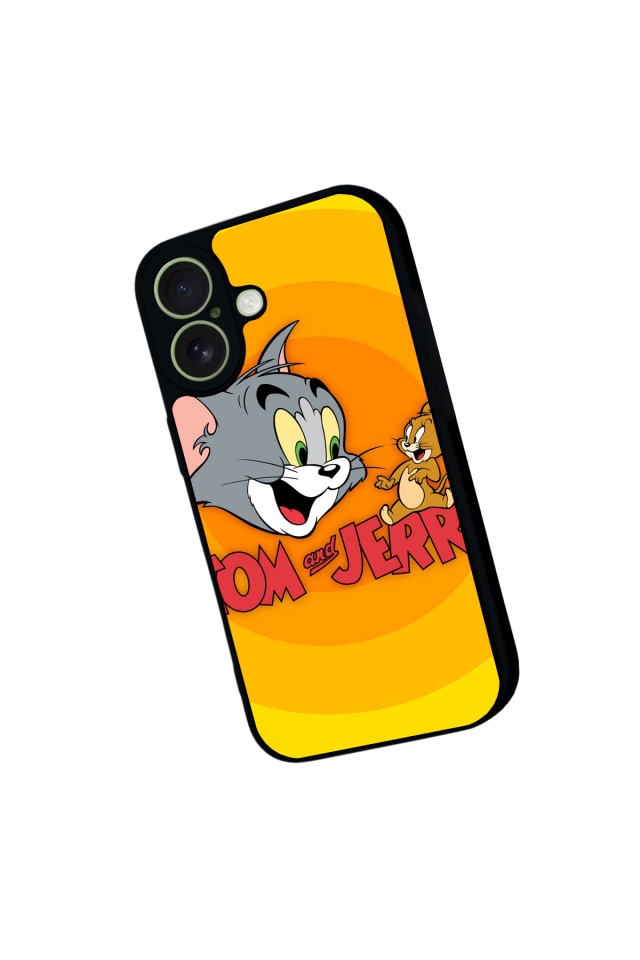 iPhone 17 Uyumlu Tom And Jerry Tasarımlı Glossy Premium Kılıf