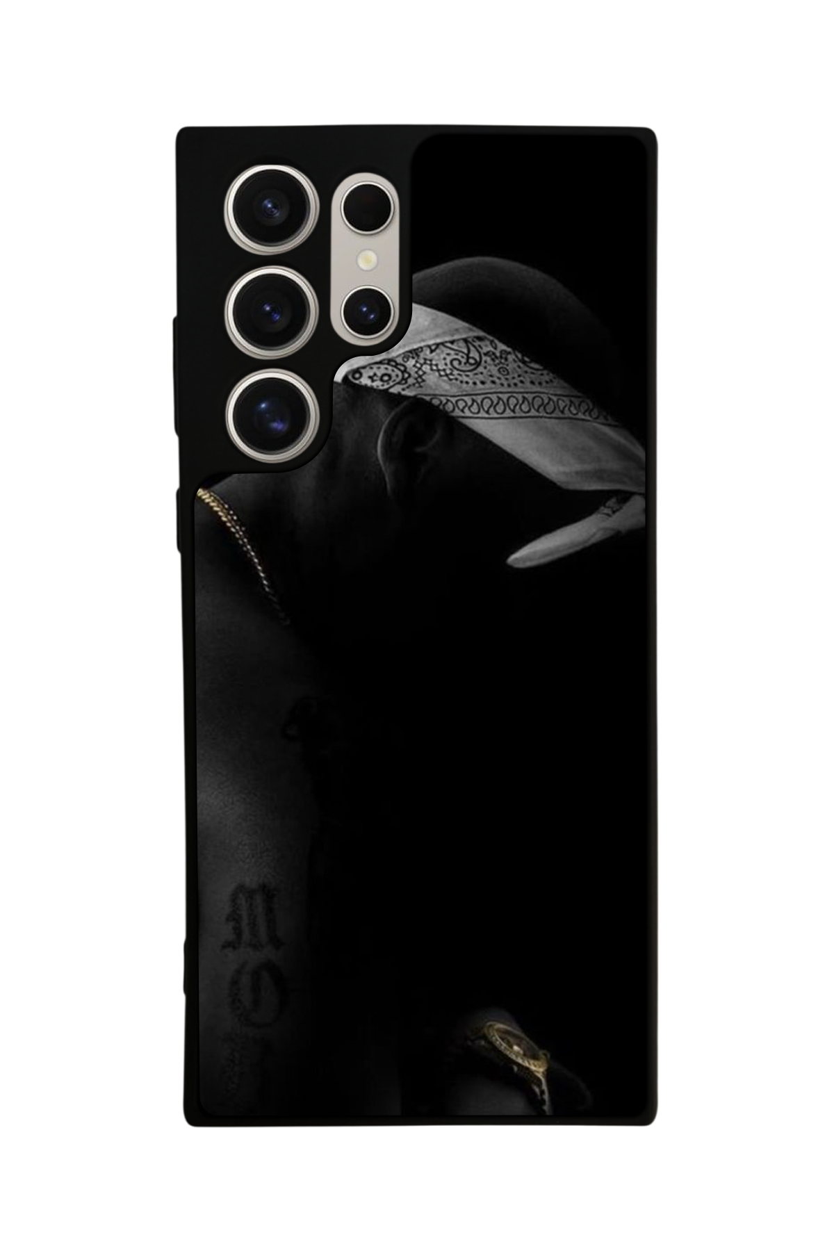 Samsung Galaxy S24 Ultra Uyumlu Tupac Tasarımlı Glossy Premium Kılıf