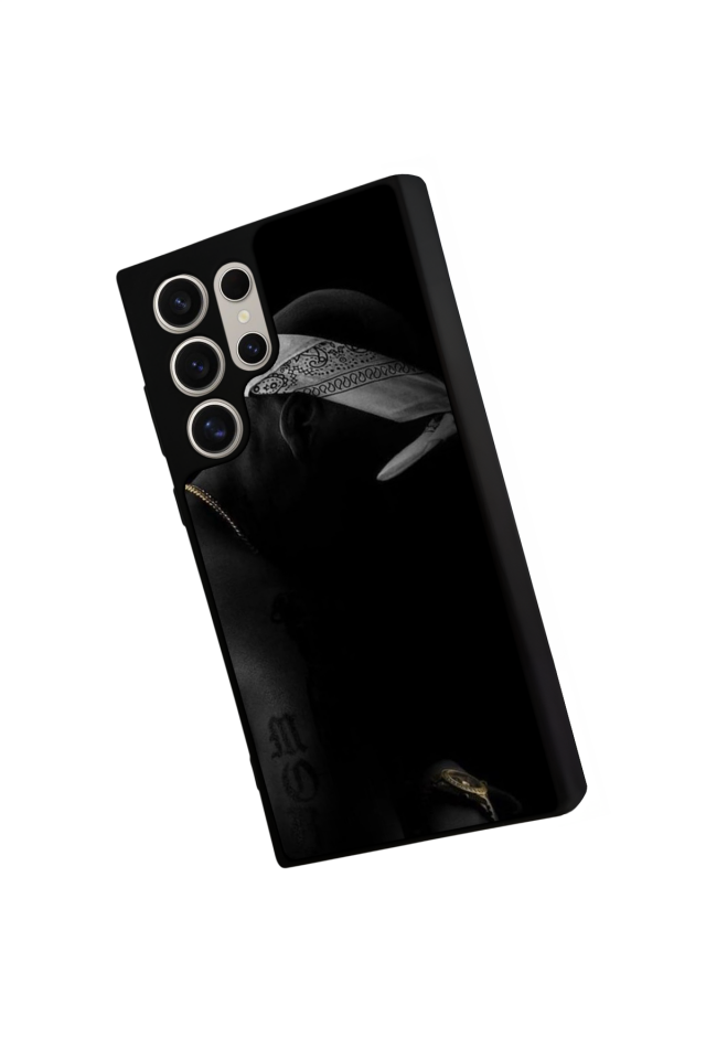 Samsung Galaxy S24 Ultra Uyumlu Tupac Tasarımlı Glossy Premium Kılıf