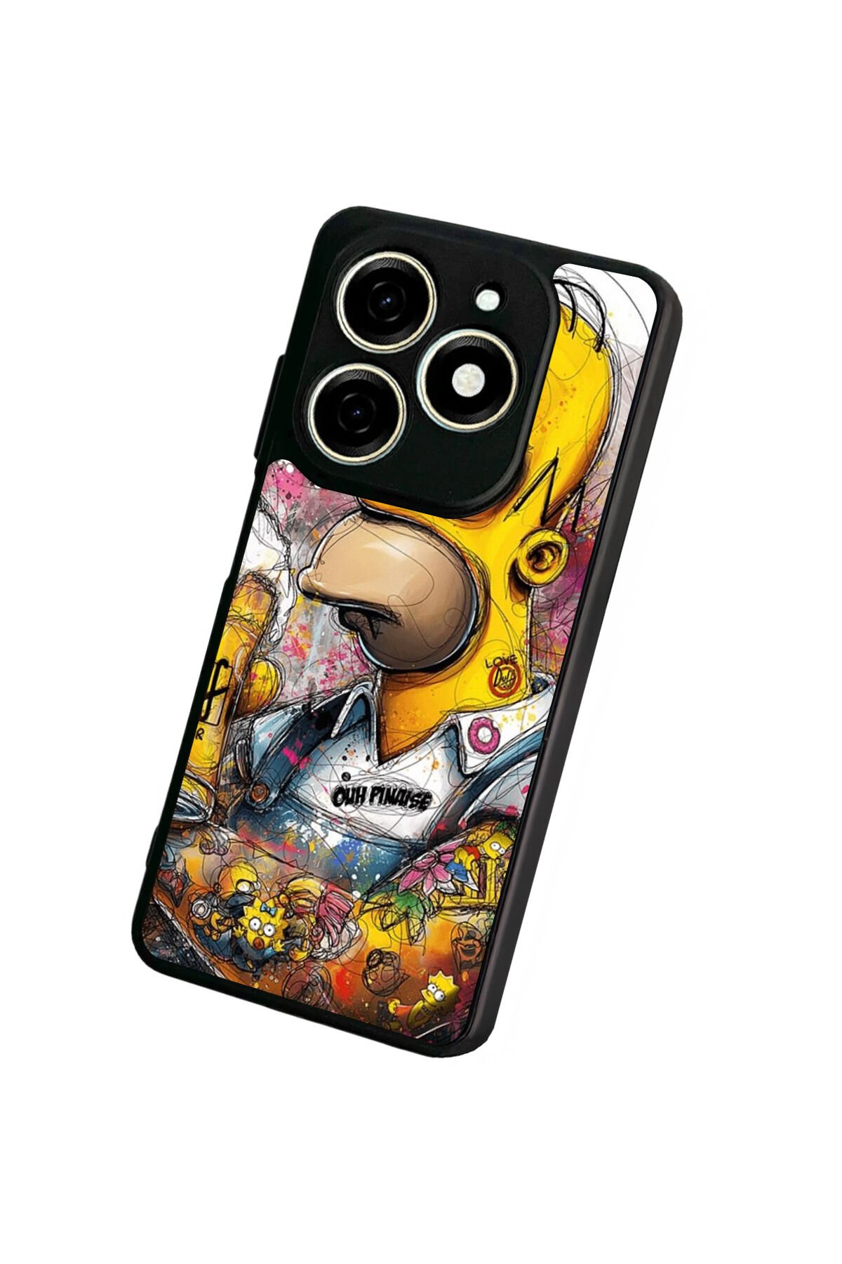 Tecno Spark 20/20C Uyumlu The Simpsons Tasarımlı Glossy Premium Kılıf