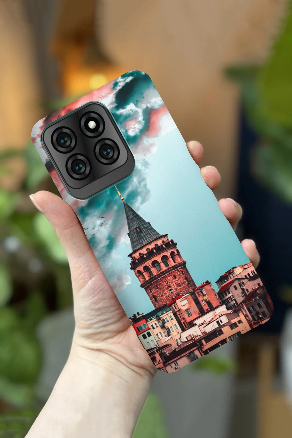 Reeder S71 Uyumlu Kamera Korumalı Galata Kulesi Desenli HD Baskılı Silikon Kılıf