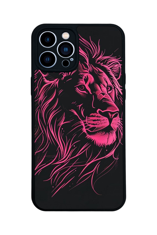 iPhone 13 Pro Max Uyumlu Aslan Tasarımlı Glossy Premium Kılıf