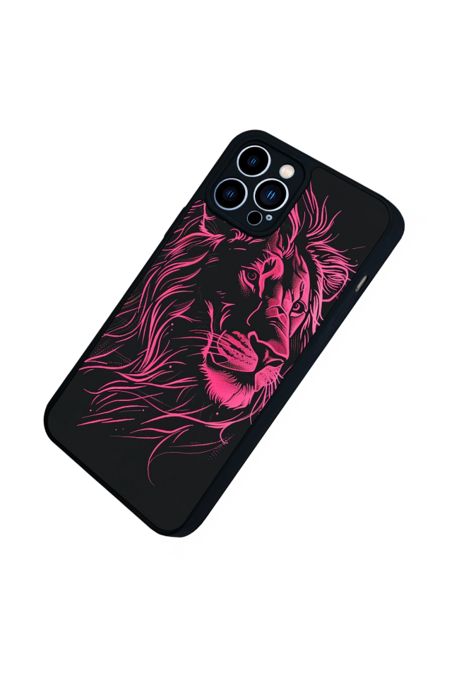 iPhone 13 Pro Max Uyumlu Aslan Tasarımlı Glossy Premium Kılıf