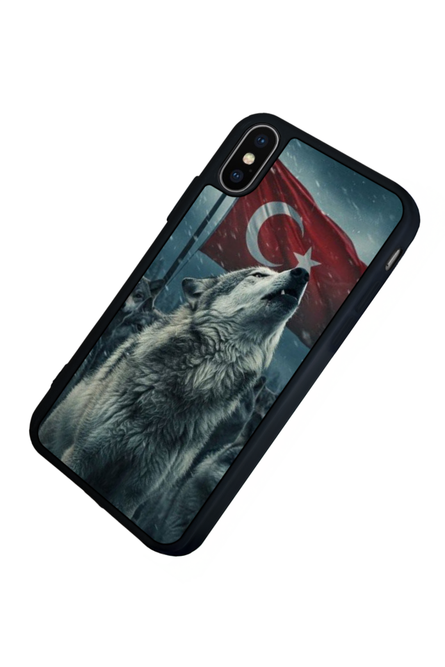 iPhone XS Max Uyumlu Bozkurt Tasarımlı Glossy Premium Kılıf