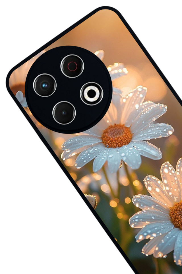 Tecno Spark 30 Pro Uyumlu Cicek Tasarımlı Glossy Premium Kılıf