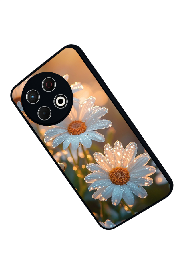 Tecno Spark 30 Pro Uyumlu Cicek Tasarımlı Glossy Premium Kılıf