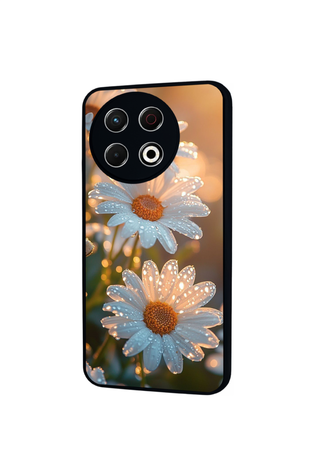 Tecno Spark 30 Pro Uyumlu Cicek Tasarımlı Glossy Premium Kılıf