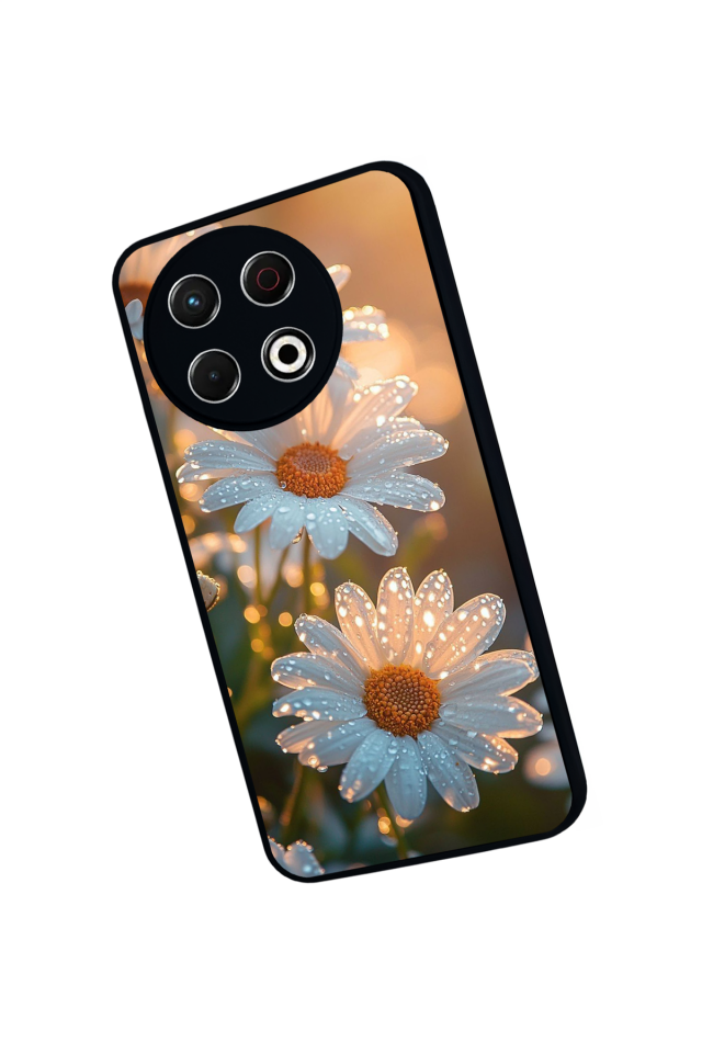 Tecno Spark 30 Pro Uyumlu Cicek Tasarımlı Glossy Premium Kılıf