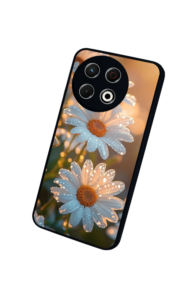 Tecno Spark 30 Pro Uyumlu Cicek Tasarımlı Glossy Premium Kılıf