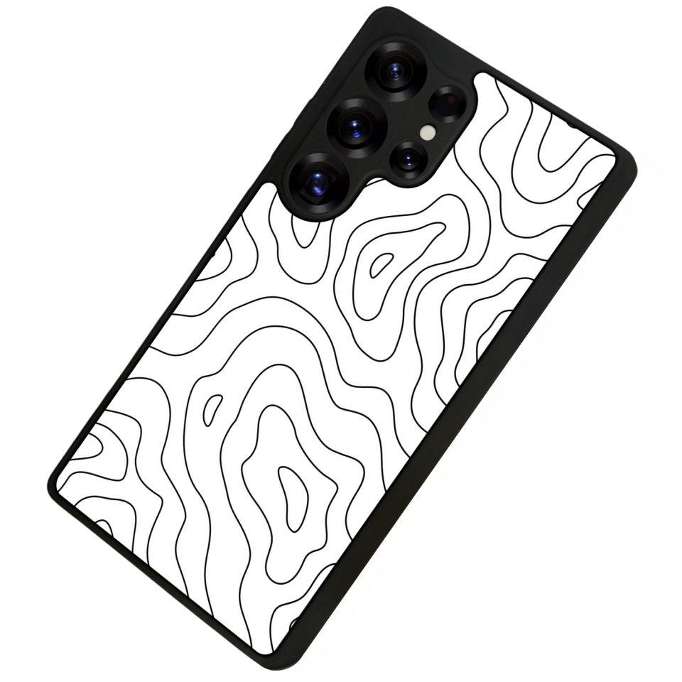 Samsung Galaxy S25 Ultra Uyumlu Çizgi Sanatı Tasarımlı Glossy Premium Kılıf