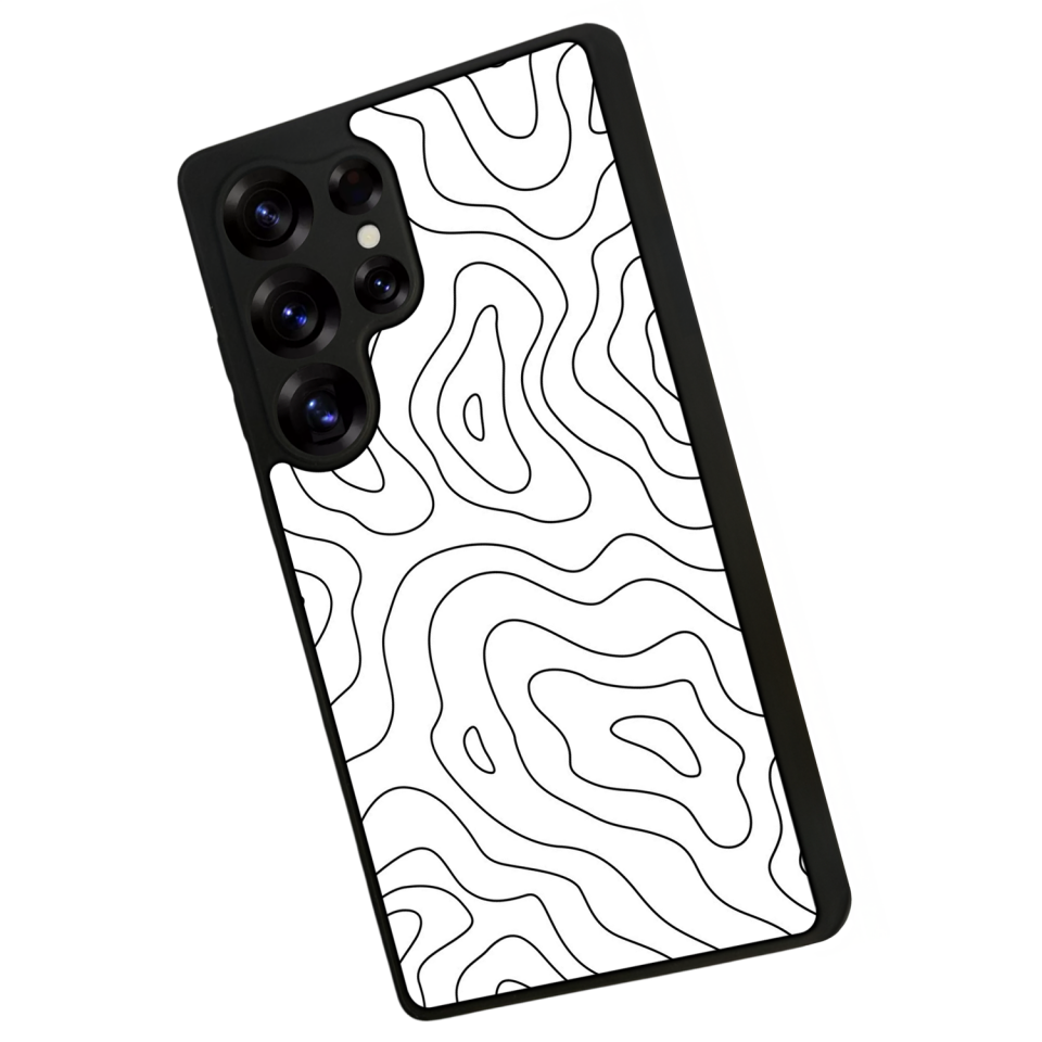 Samsung Galaxy S25 Ultra Uyumlu Çizgi Sanatı Tasarımlı Glossy Premium Kılıf