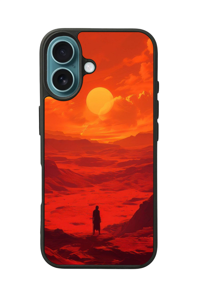 iPhone 16 Plus Uyumlu Güneş Tasarımlı Glossy Premium Kılıf