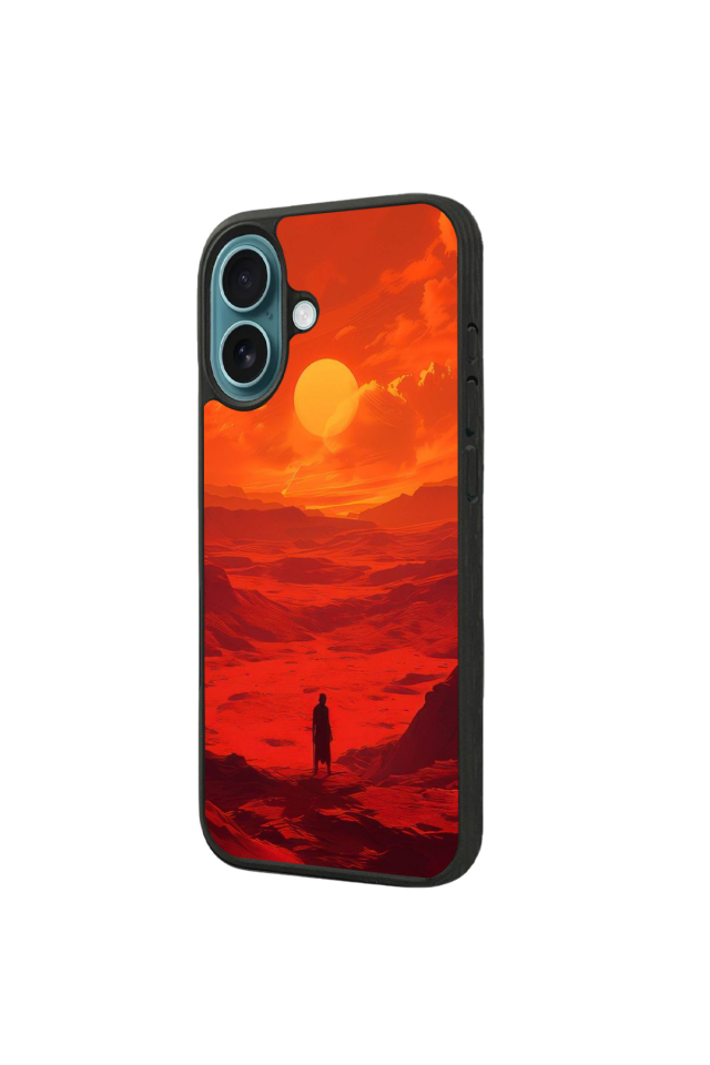 iPhone 16 Plus Uyumlu Güneş Tasarımlı Glossy Premium Kılıf