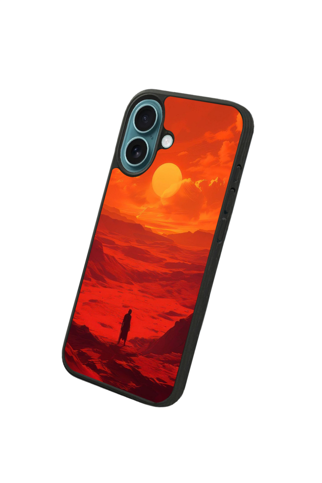 iPhone 16 Plus Uyumlu Güneş Tasarımlı Glossy Premium Kılıf
