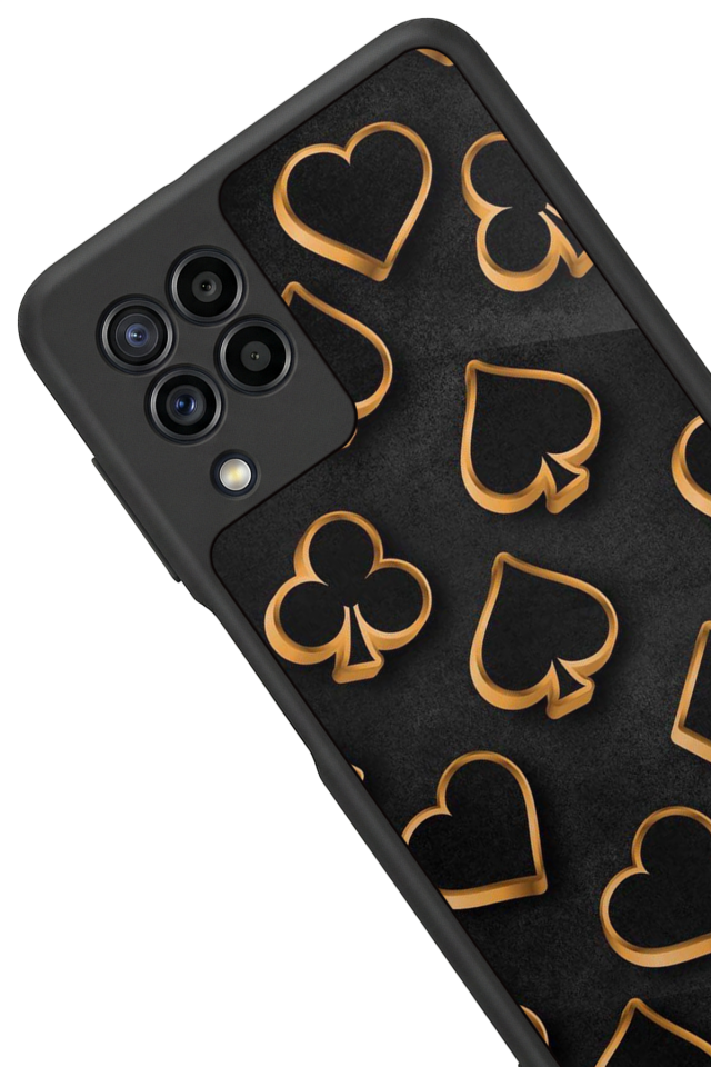 Samsung Galaxy M32 Uyumlu Kart Tasarımlı Glossy Premium Kılıf