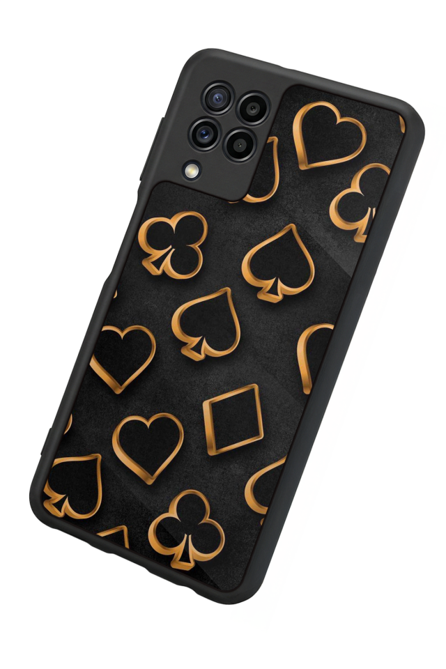 Samsung Galaxy M32 Uyumlu Kart Tasarımlı Glossy Premium Kılıf