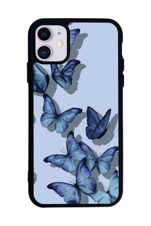 iPhone 11 Uyumlu Kelebek Tasarımlı Glossy Premium Kılıf