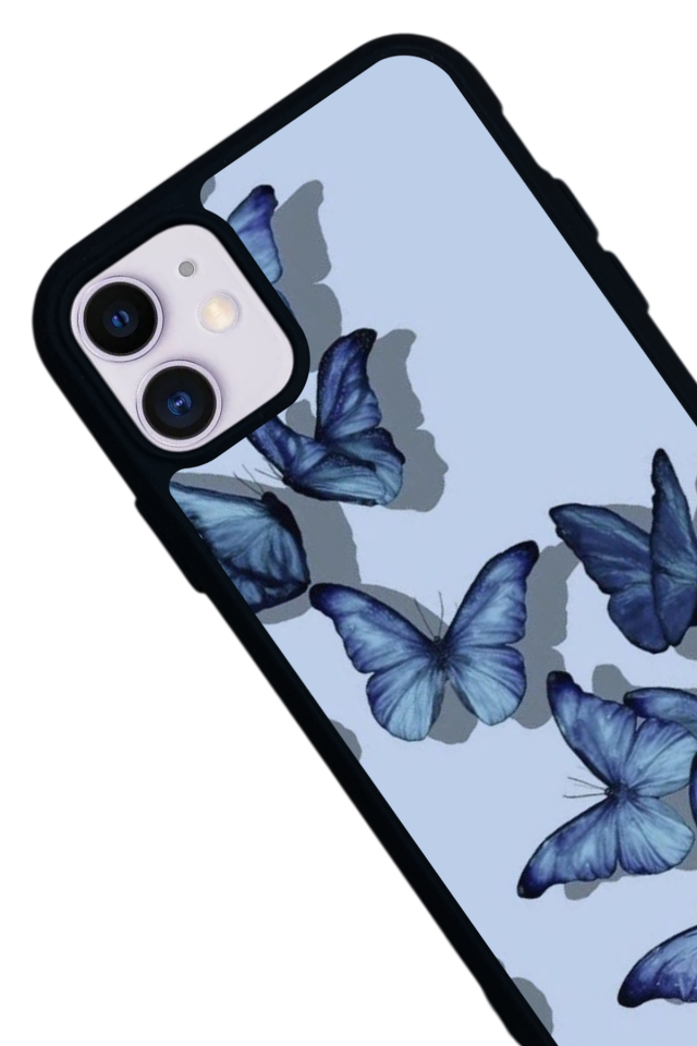 iPhone 11 Uyumlu Kelebek Tasarımlı Glossy Premium Kılıf