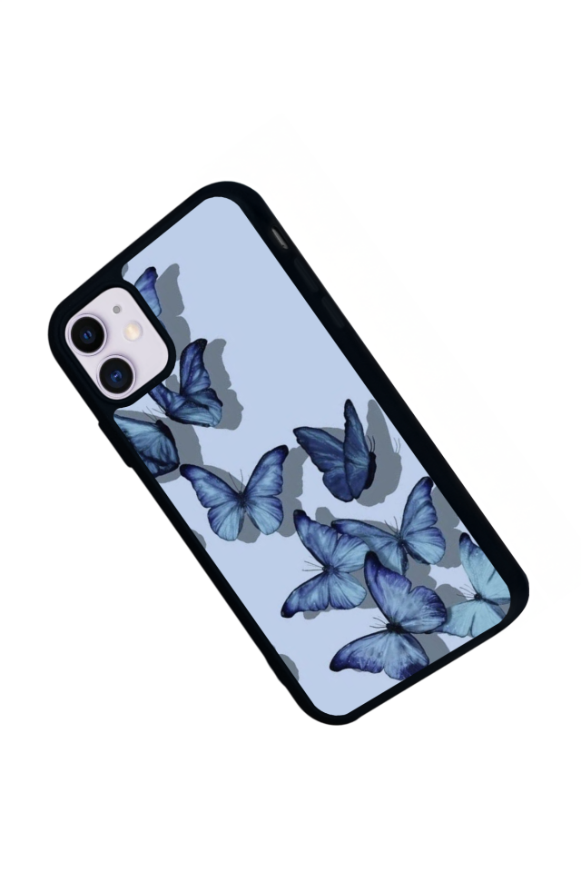 iPhone 11 Uyumlu Kelebek Tasarımlı Glossy Premium Kılıf