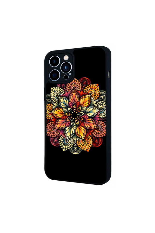 iPhone 12 Pro Max Uyumlu Mandala Tasarımlı Glossy Premium Kılıf