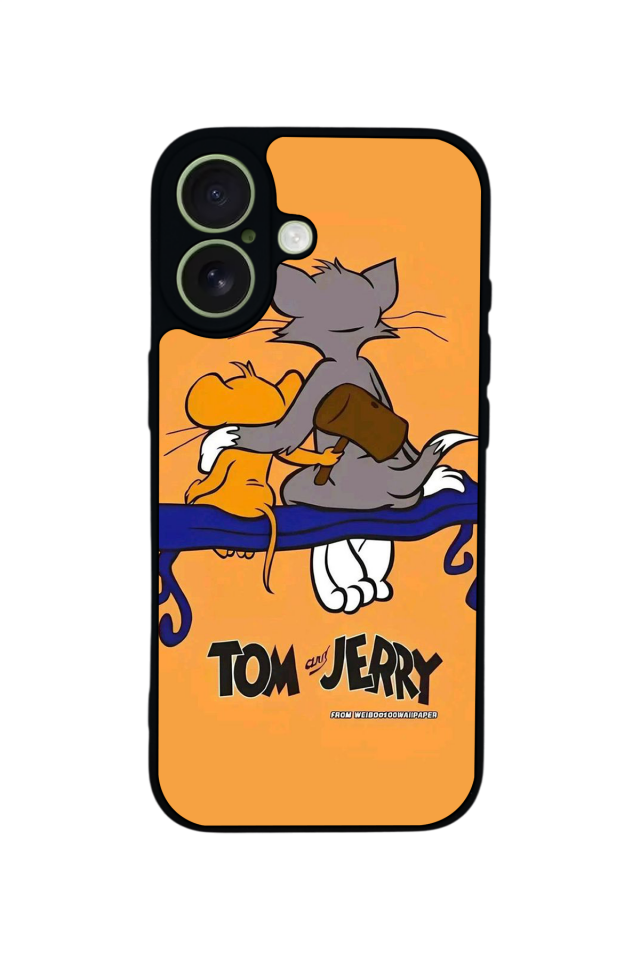 iPhone 17 Uyumlu Tom And Jerry Tasarımlı Glossy Premium Kılıf