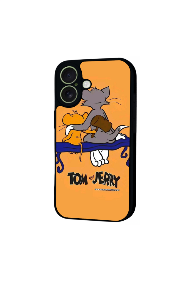 iPhone 17 Uyumlu Tom And Jerry Tasarımlı Glossy Premium Kılıf