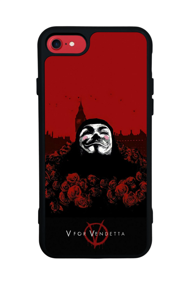 iPhone SE Uyumlu Vendetta Tasarımlı Glossy Premium Kılıf