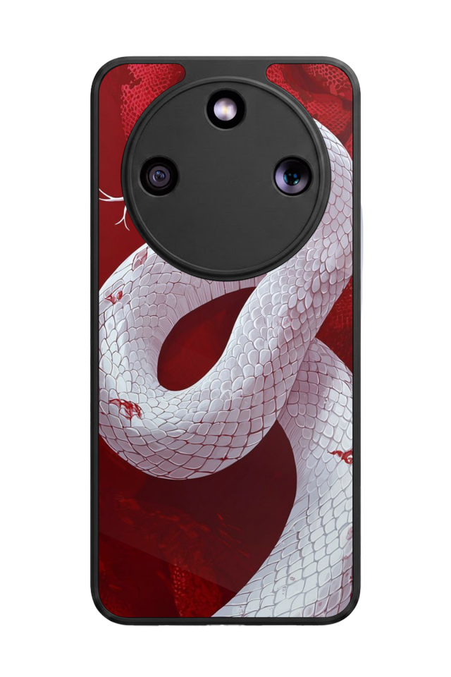 Honor Magic 8 Lite Uyumlu Yılan Tasarımlı Glossy Premium Kılıf