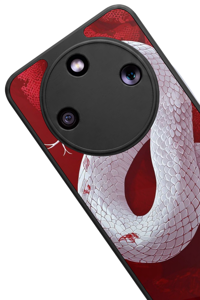 Honor Magic 8 Lite Uyumlu Yılan Tasarımlı Glossy Premium Kılıf